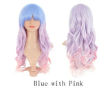 Lady 80cm Long Curly Wigs Fashion Cosplay Costume