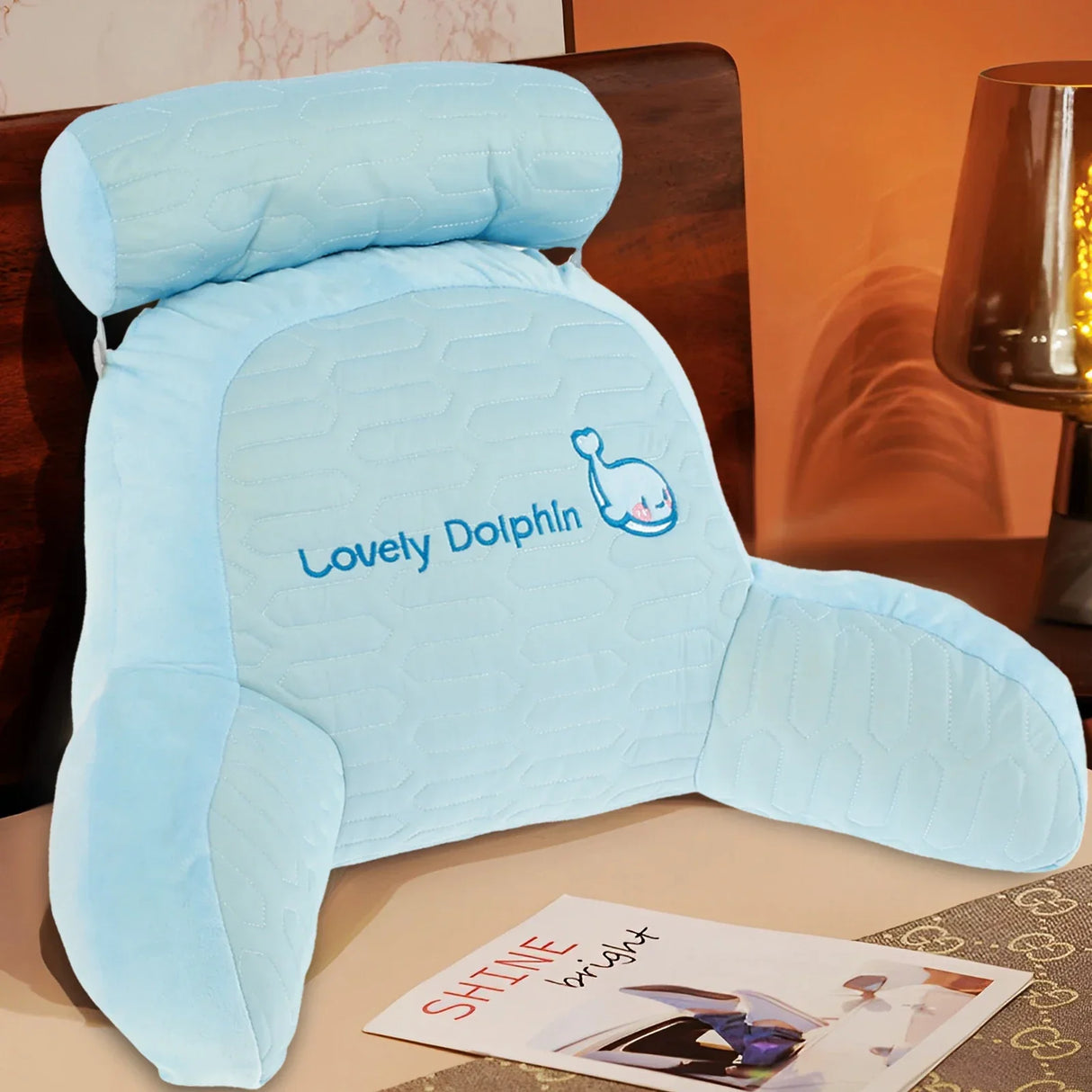 All Season Reading Pillow Comfortable Soft Detachable Lumbar