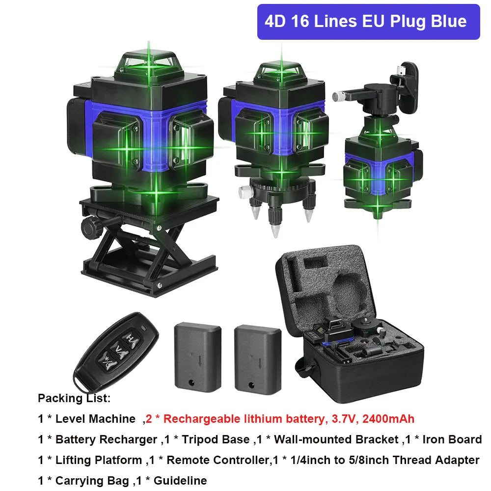 4D 16Lines 12Lines Laser Level 360 Self-leveling Leveling