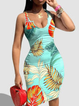 LW Plus Size Dresses Floral Print Bodycon Cami