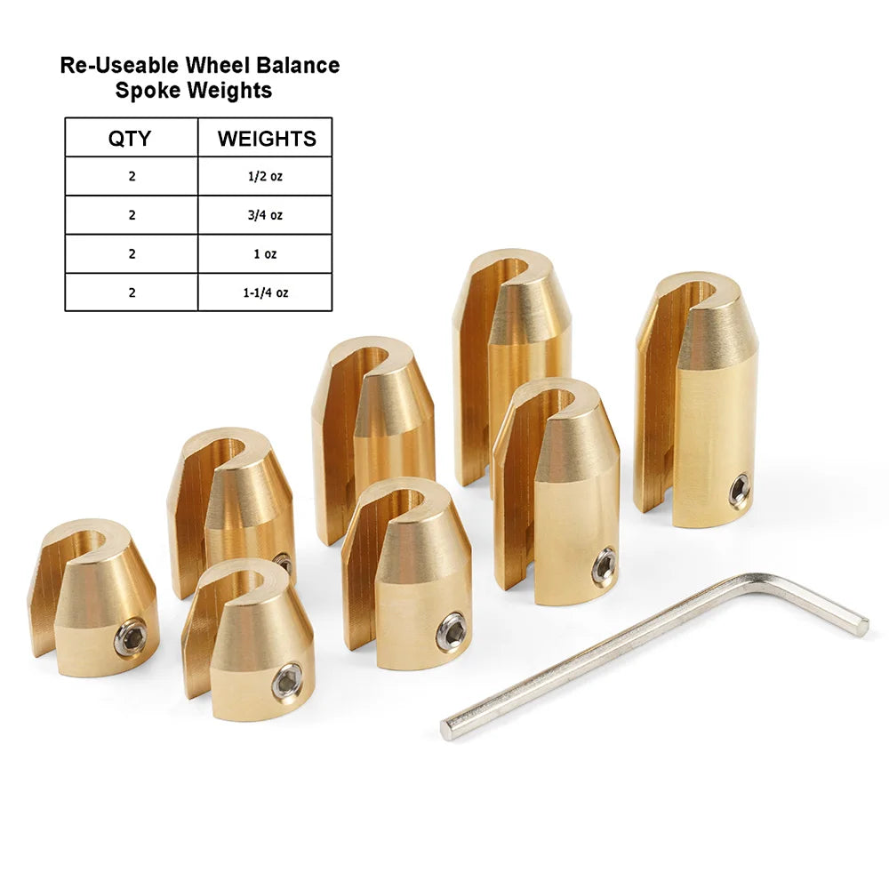 8/12/14 PCS Brass Spoke Weights for Motorcycles