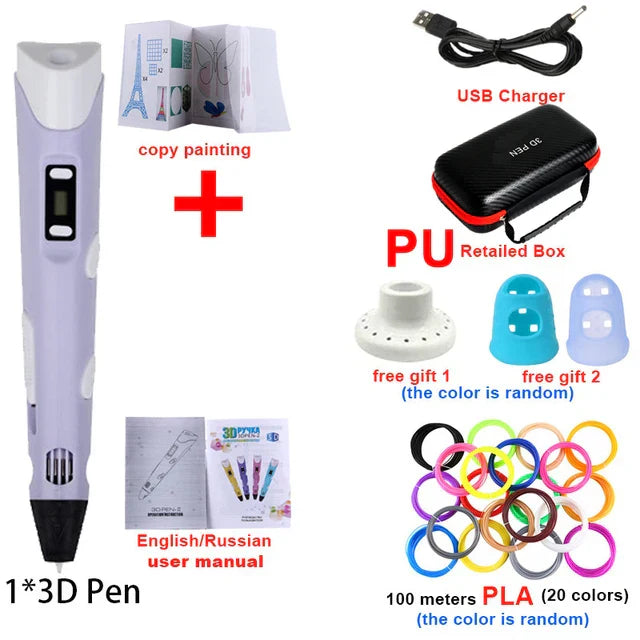 Creative 3D Printing Pen Set with Travel Case