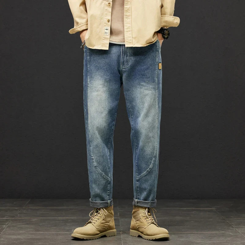Retro Blue Jeans Harem Pants Loose Fit Casual