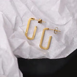 Stainless Steel Two-tone Earrings For Women High-end Detachable