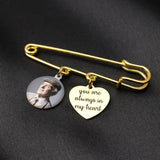 Personalised Bridal Photo Charm Custom Photo Brooch Photo