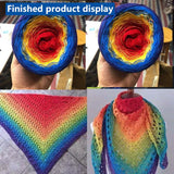 300g Cake Gradient Color Crocheted Shawl Blanket DIY