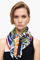 Spanish style printed large square scarf 100cm*100cm