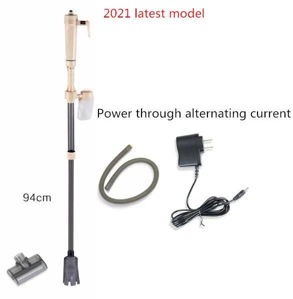 Electric Aquarium Automatic Siphon Fish Tank Gravel Cleaner