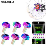 RISK 12PCS Titanium Bike Disc Brake Rotor Screw