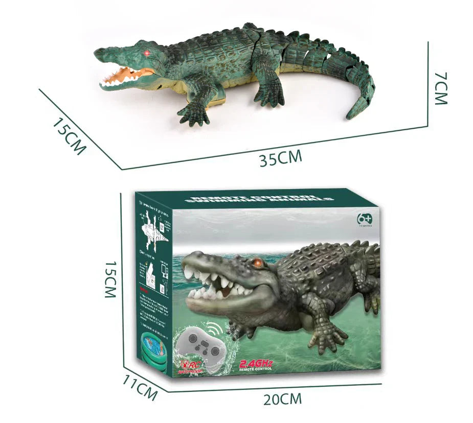 Realistic RC Crocodile Pool Lake Toys Kids Waterproof