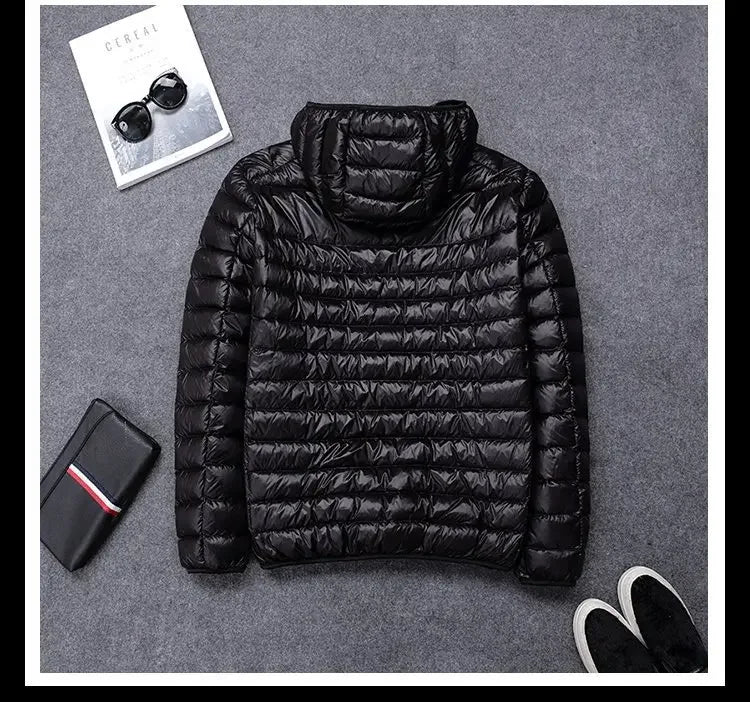 2024 new upscale men's white duck down jacket