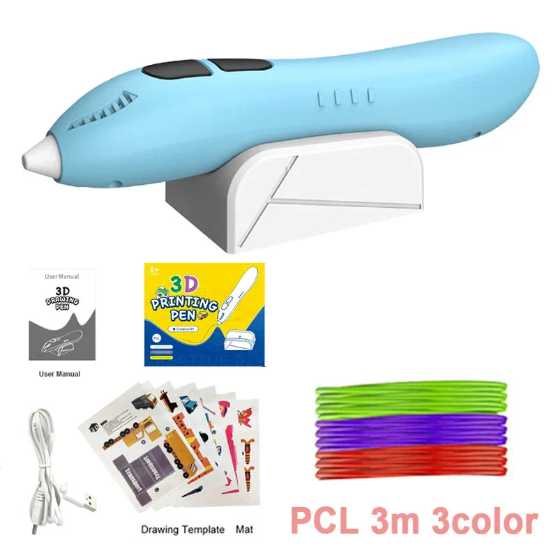 Kids' Safe 3D Printing Pen - Wireless, Low-Temperature,