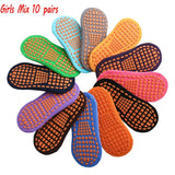 10 Pairs Kids Adults Anti-Slip Socks Parent-Child Trampoline