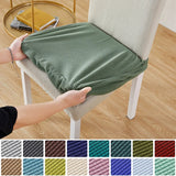 Jacquard Chair Cushion Cover for Elastic Chair Slipcovers