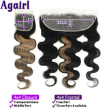 1B27 Highlights Blonde Body Wave Bundles With Frontal