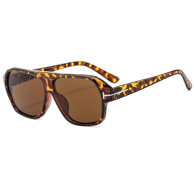 Trend Oversized Square Pilot Sunglasses Women 2024 Gradient