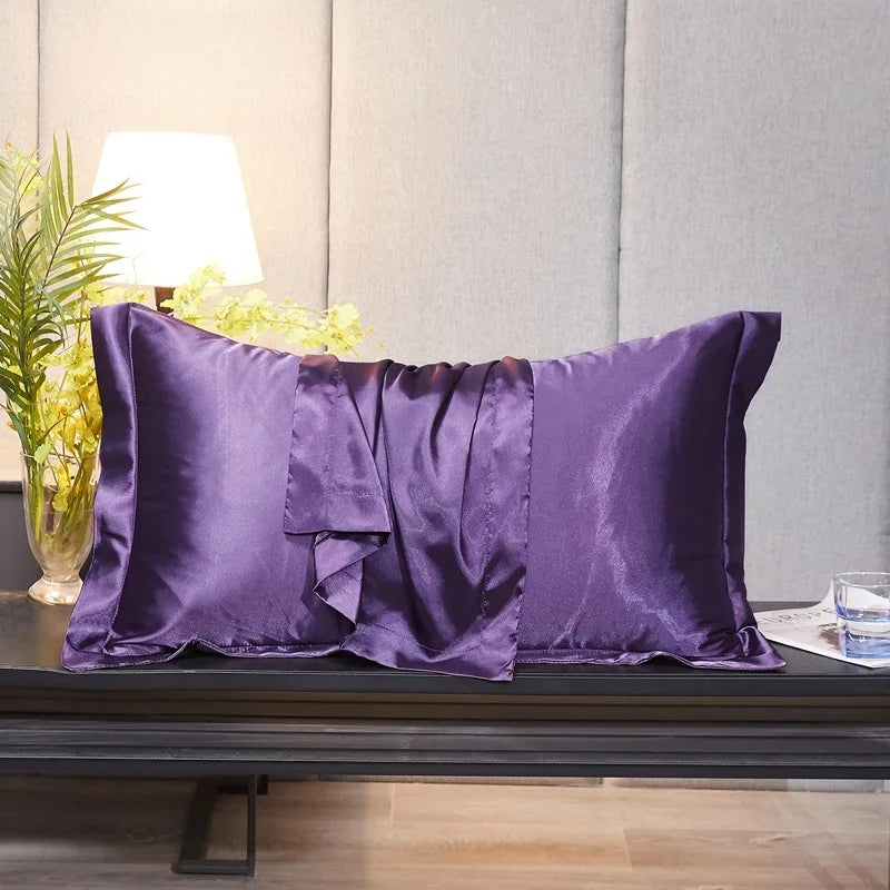 1PCS 100% Pure Silk Pillowcase Queen King Size