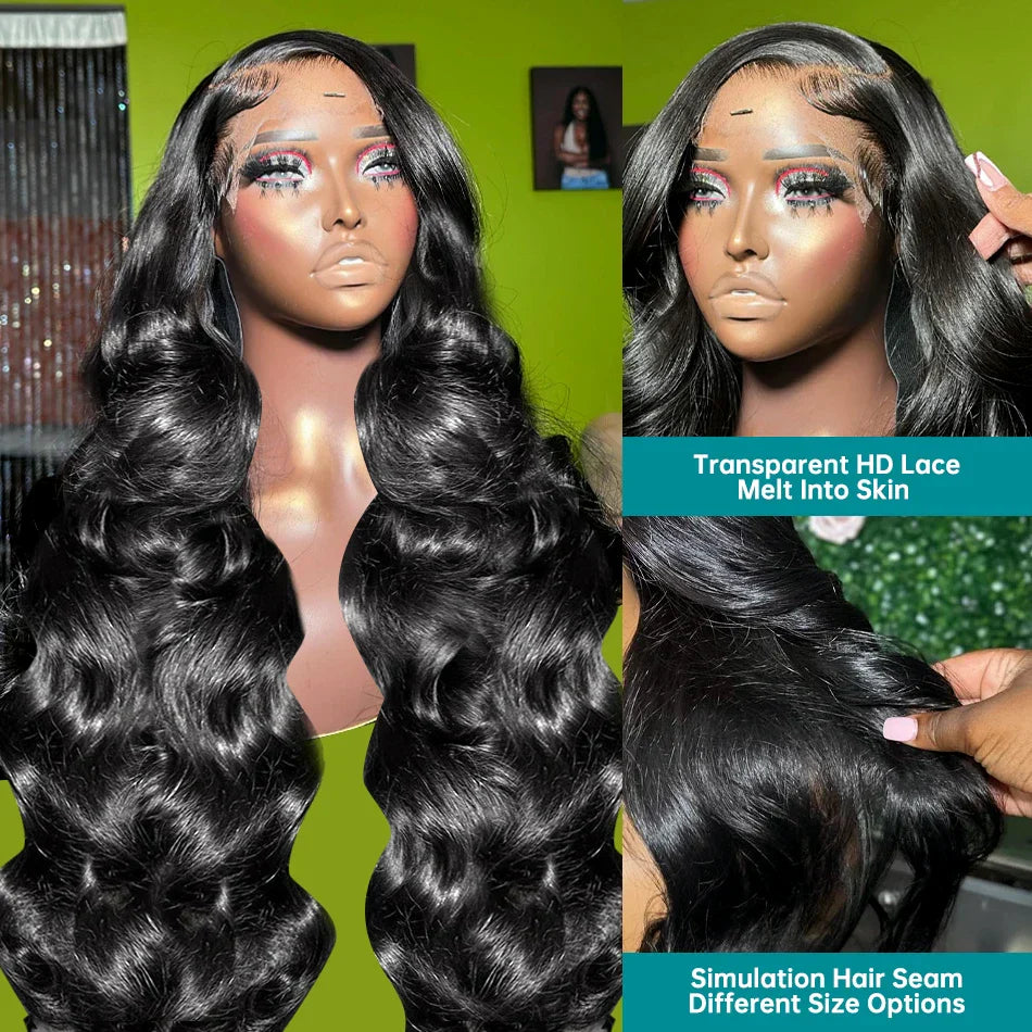 40 Inch 13x4 HD Frontal Wig Transparent 13X6
