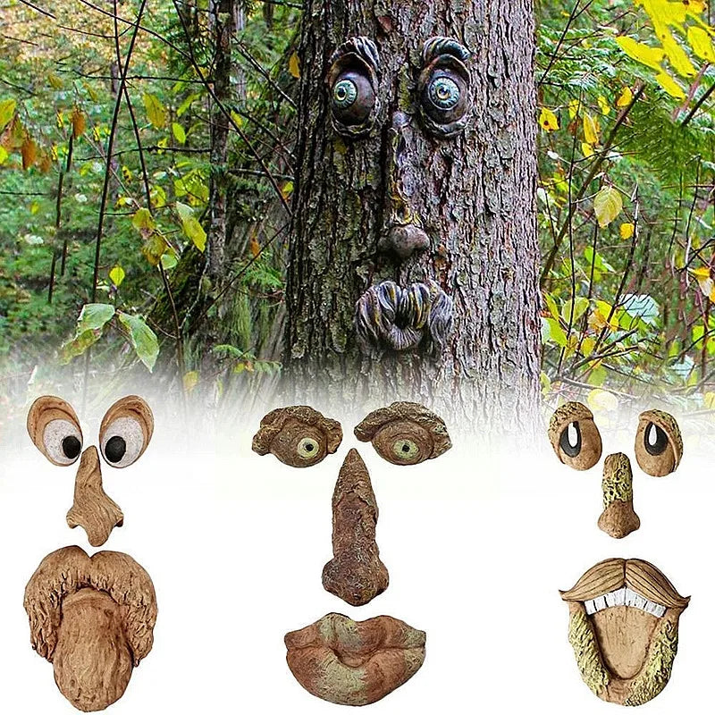 Funny Old Man Tree Face Hugger Garden Art