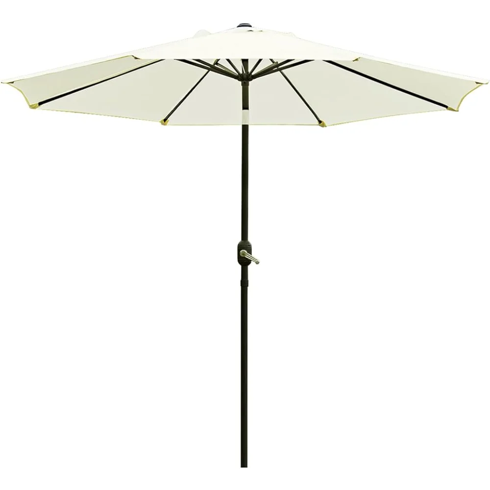 9' Patio Umbrella Outdoor Table Umbrella with 8