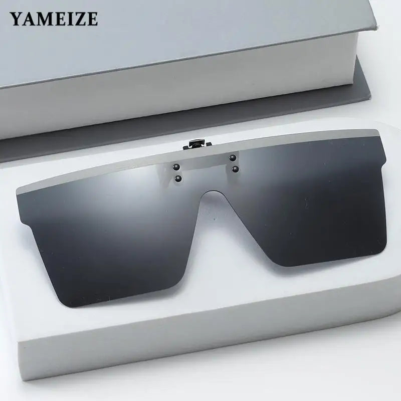 YAMEIZE Clip On Sunglasses Women Men Polarized Flat