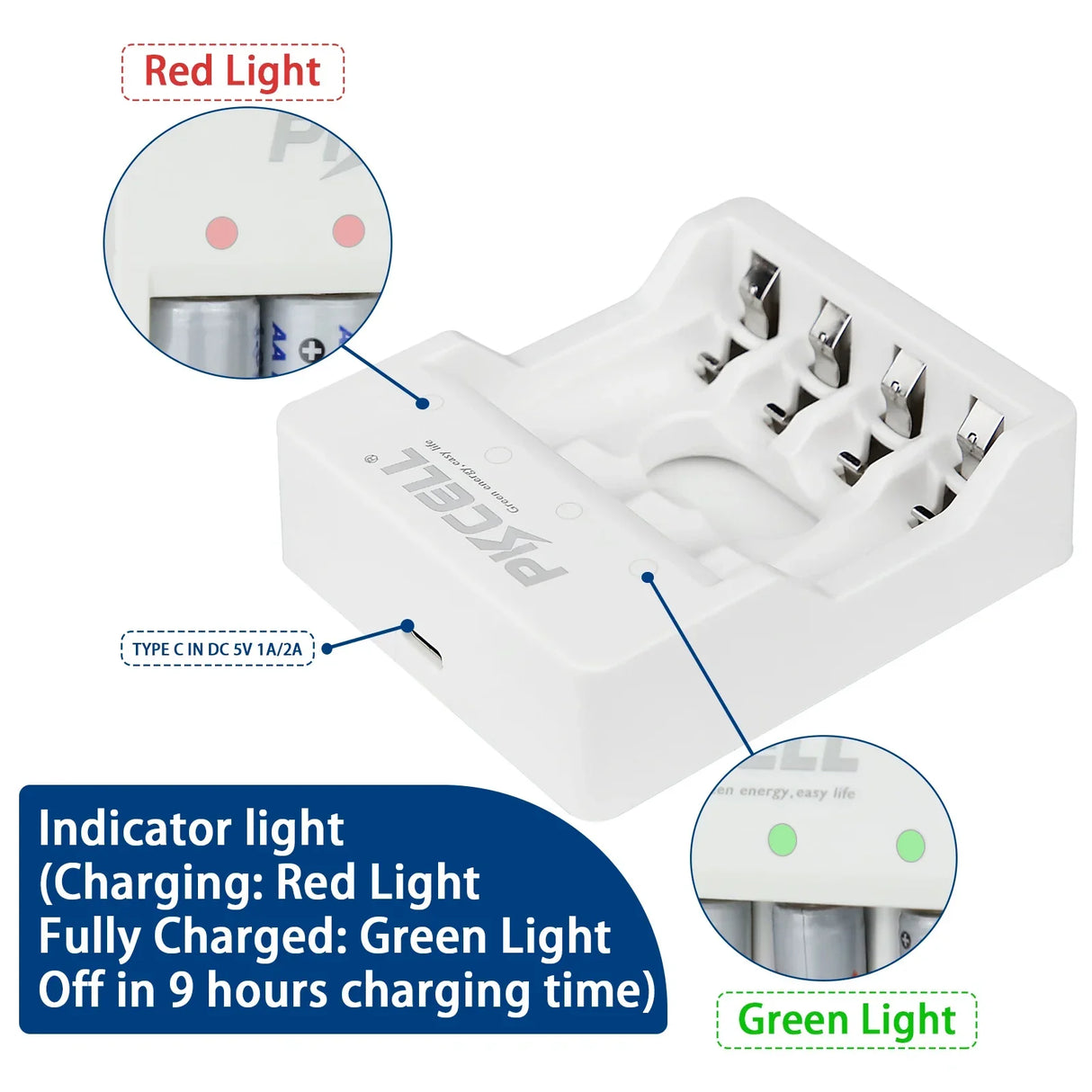 4/8/12PC 1.6V Ni-Zn AA Rechargeable Batteries 2A 2500mWh