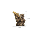 Japanese Broadsword Samurai EDC Retro Brass Knife Beads