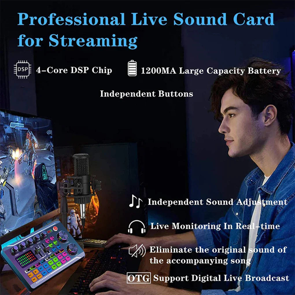 F998 Sound Card Live Cards Computer PC Mixing