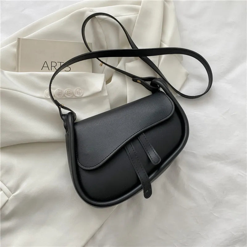 New Fashion Women Saddle Bag PU Leather High