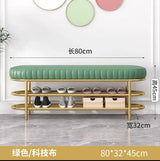 Nordic Shoe Bench Soft Cushion Multifunctional Shoe Rack