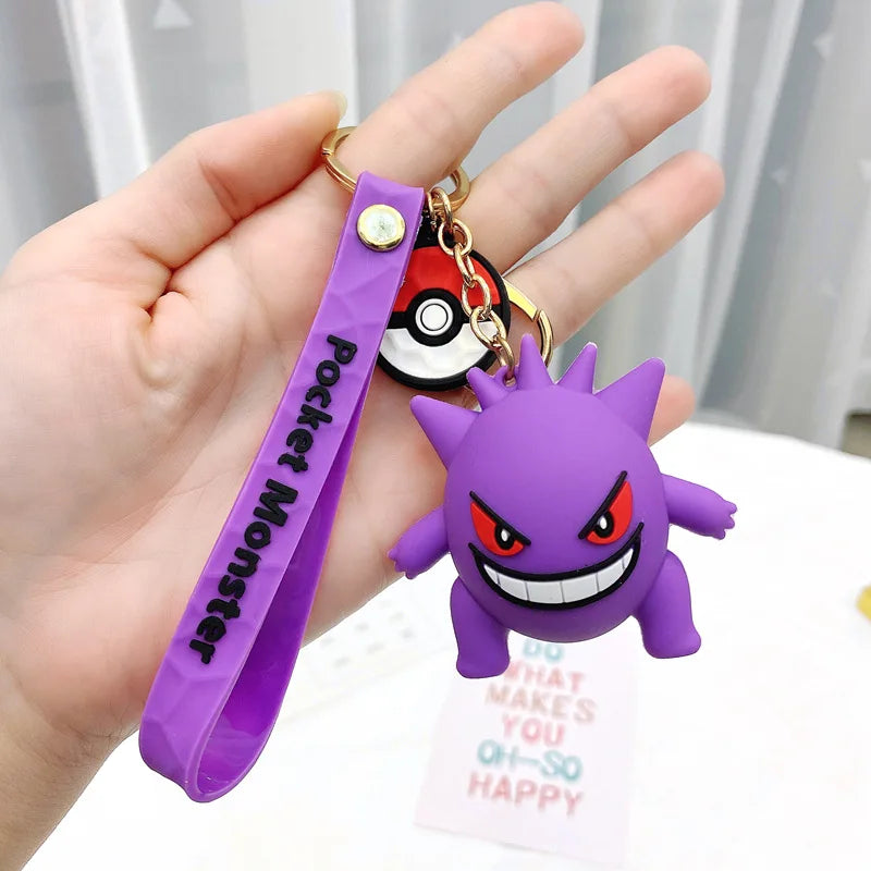 Pokemon Keychain Anime Figures Pikachu Cartoon Key Chain