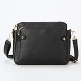 Crossbody Leather Shoulder Bags And Clutches Women's Three-Layer
