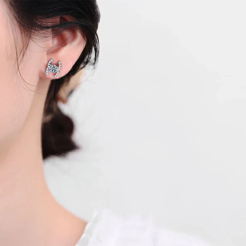 JECIRCON 925 Sterling Silver Moissanite Stud Earrings Small