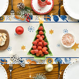 Happy Hanukkah Menorah Table Runner, Seasonal Chanukah Kitchen