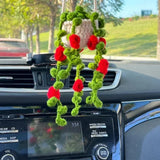 NEW Cute Potted Plants Crochet Car Basket,Hanging Plant