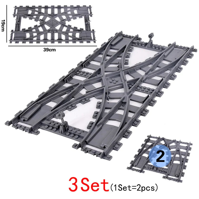 MOC Railway Track Train Tracks Straight Curved Soft