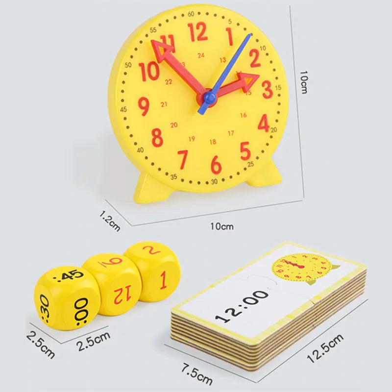 Children Montessori Clock Educational Toys Hour Minute Second