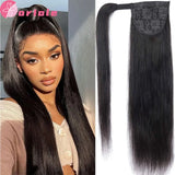 Wrap Around Ponytail Human Hair Brazilian Straight Pony