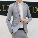 Men's Casual Slim Fit Formal Button Suit Blazer