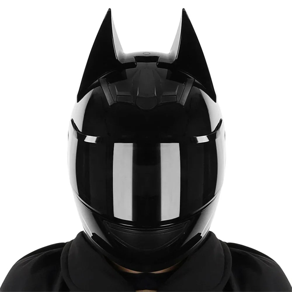 Motorcycle Helmet Full Face Bat Ears For Man Detachable Horns Summer Breathable Motorcross Racing MotorBike Safety Moto Helmets