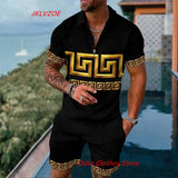 Summer Brand Tracksuit Solid Color Male Shorts Suit