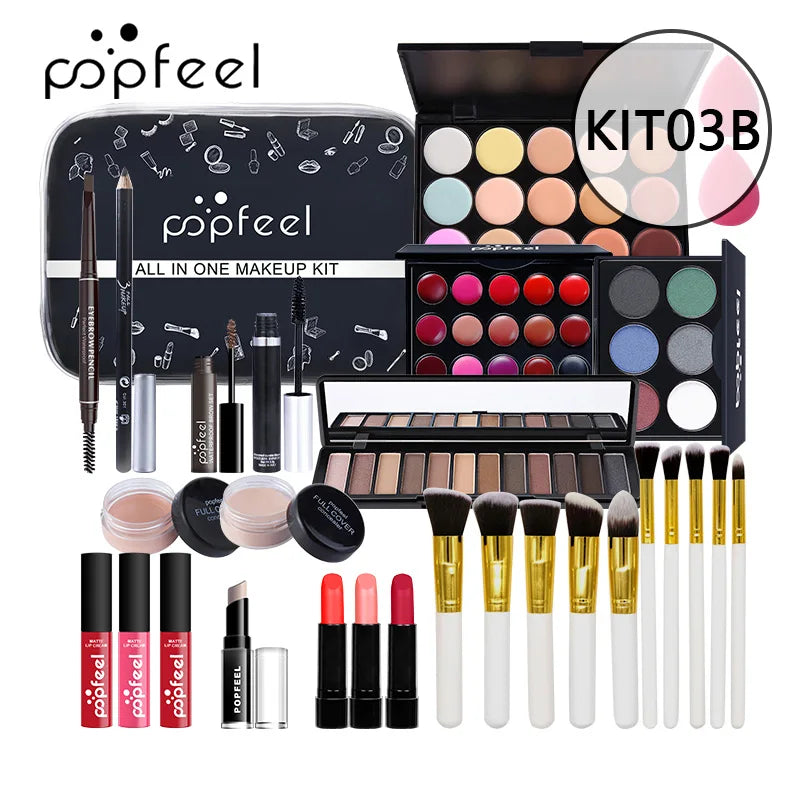 POPFEEL All In One Makeup Set (Eyeshadow, Ligloss,