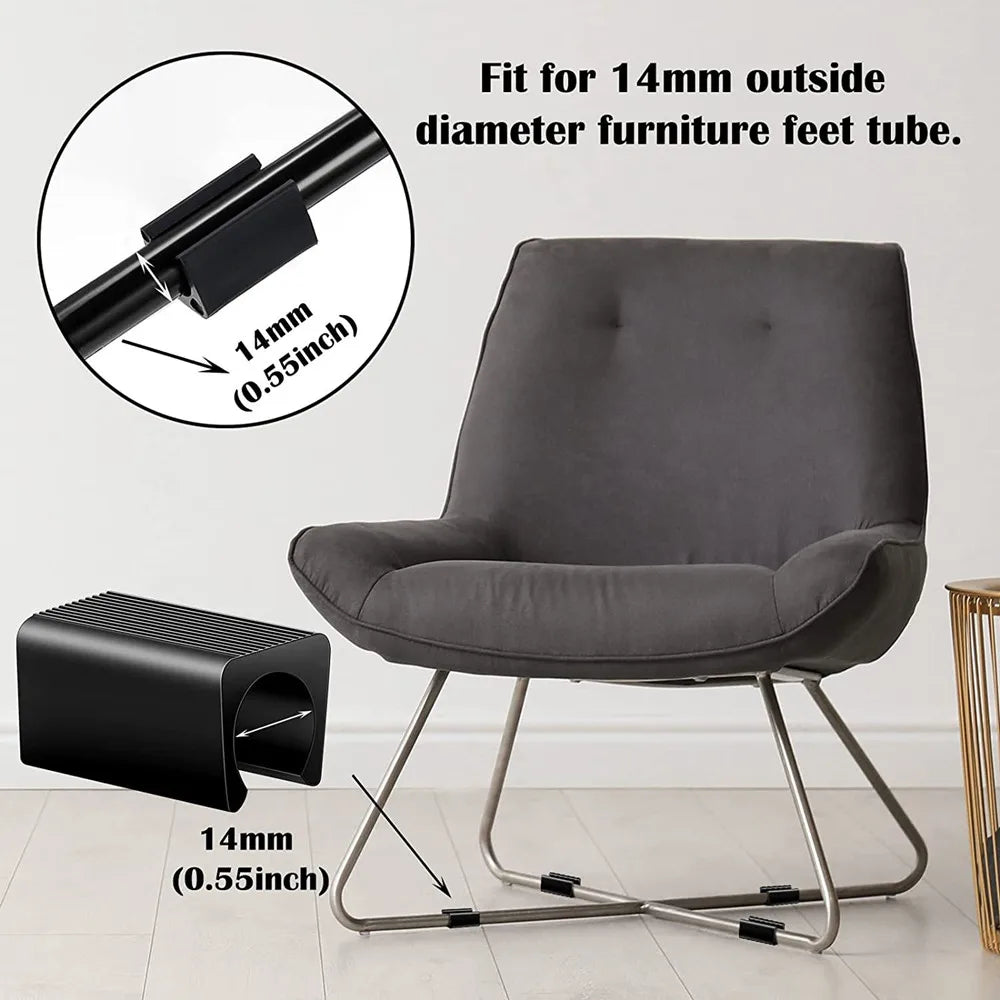 20/40pcs Furniture Feet Plastic rectangle Non-Slip Chair Legs