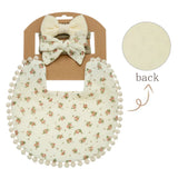 3Pcs/Set Baby Flower Bibs & Headbands Bow Nylon