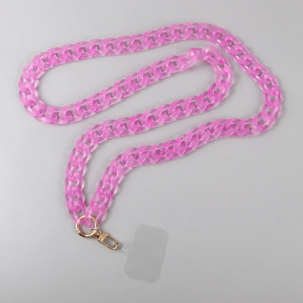 FishSheep 12 Colors Frosted Acrylic Chain Crossbody Phone