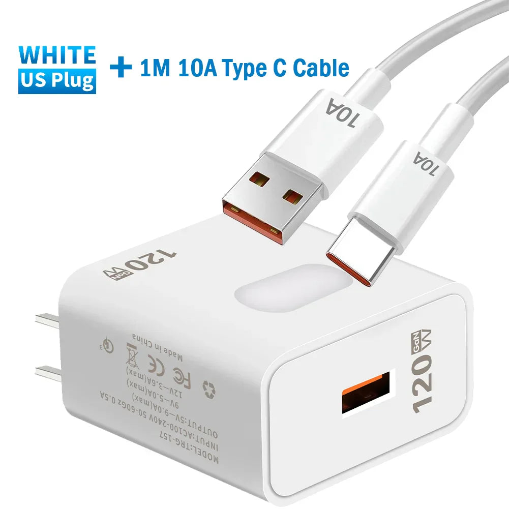 120W USB Charger Quick Charge QC3.0 USB C