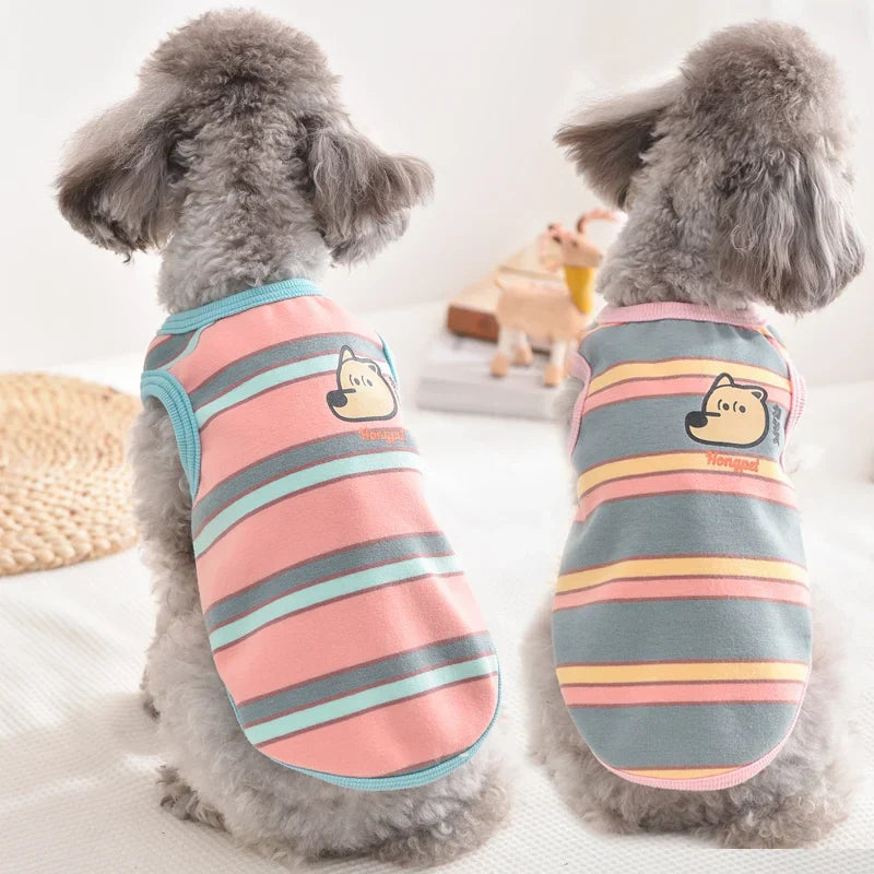 XS 8XL Striped Puppy Clothes Large Golden Retriever