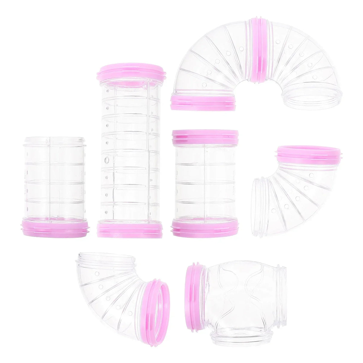 Hamster Tubes Glider Tool Cage Pink Hideaway Maze