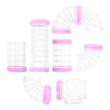 Hamster Tubes Glider Tool Cage Pink Hideaway Maze