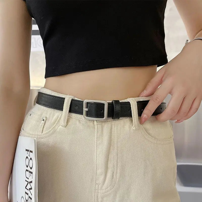 2023 new belt women's denim suit pants fashion
